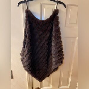 🤎Studio Plush Faux Fur Poncho in Chocolate Brown🤎